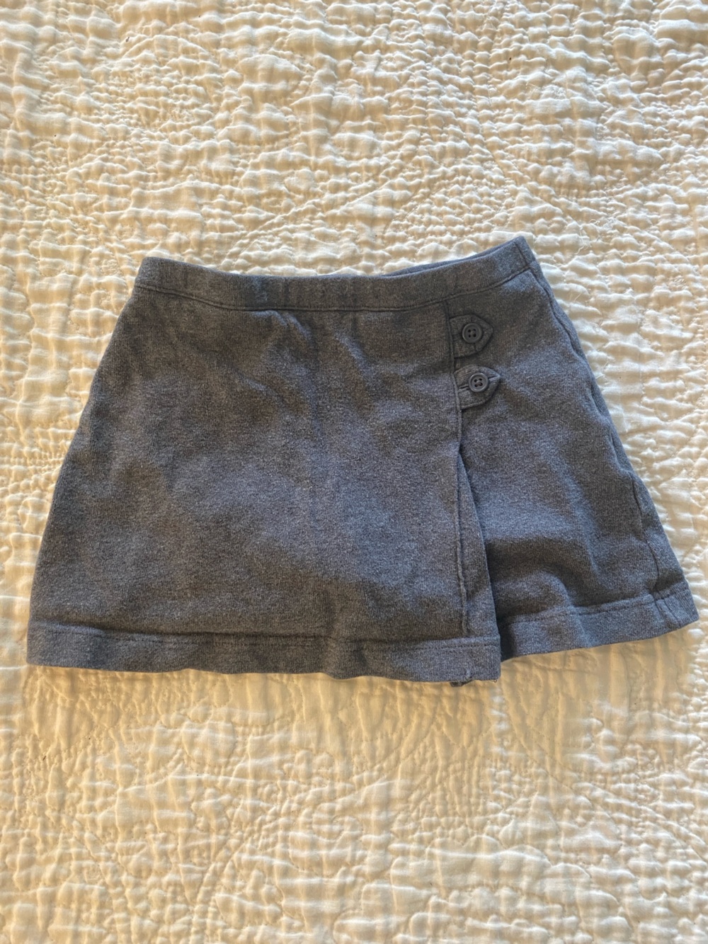 Lands' End Girls Gray Knit Skort School Uniform